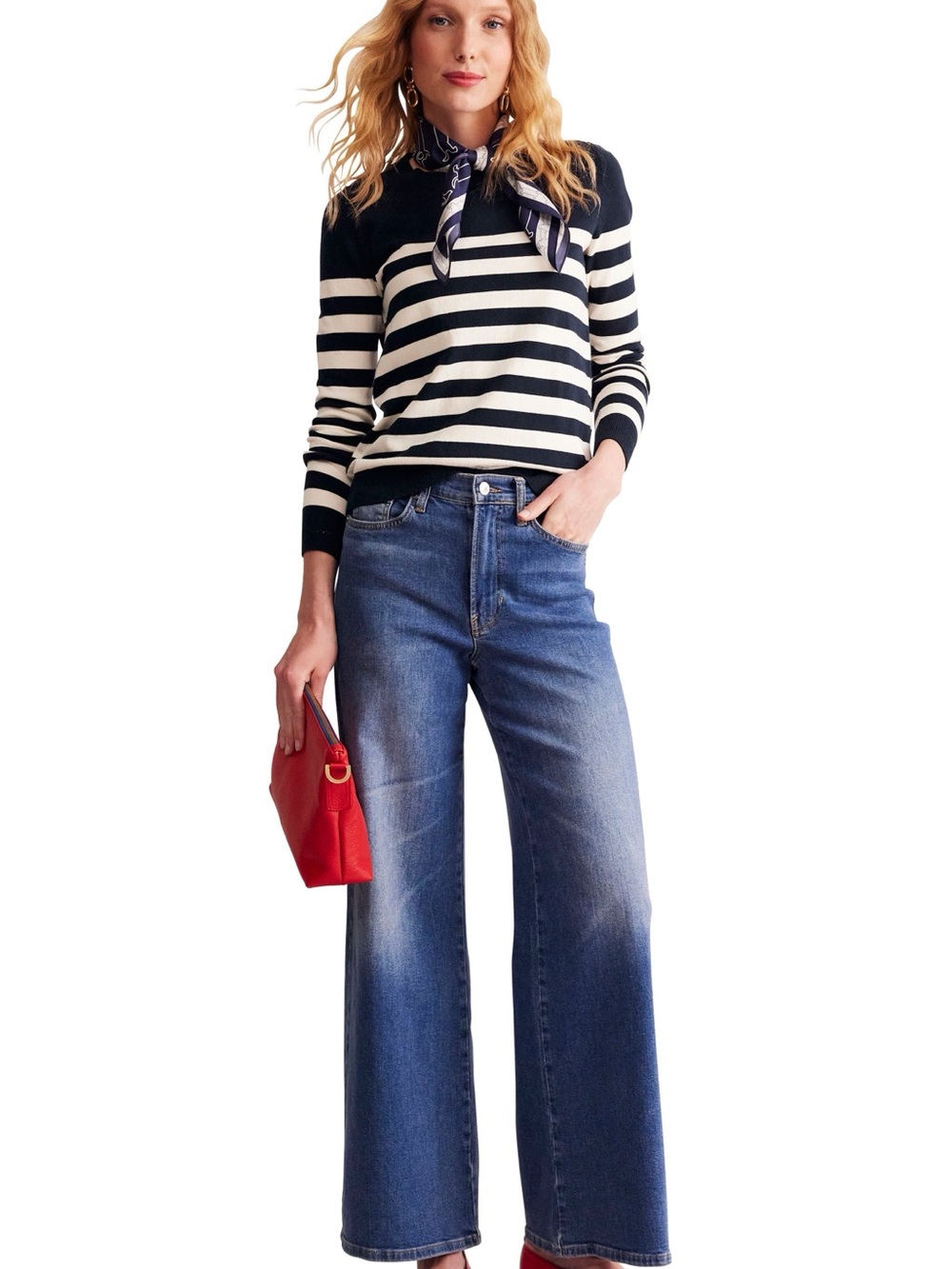 Boden Catriona Stripe Cotton Blend Sweater